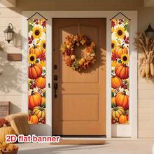 1 Pair/2pcs Autumn Porch Hanging Decor - Rustic Harvest Decoration, "Welcome Autumn" Banner, Suitable For Indoor And Outdoor Use, Thanksgiving - A - View 5