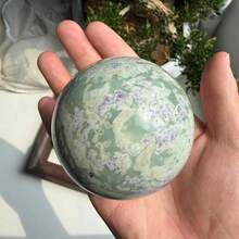 1pc Random Auspicious Jade Ball-Polished Stone Sphere,Crystal Gift, Holiday Gift,Room Decoration - Multicolor - View 8