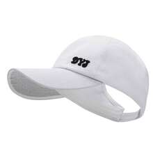1pc Letter Casual High Ponytail Baseball Cap For Women, Summer Outdoor Travel Versatile Sun Hat UV Protection - Multicolor - View 5