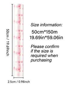 1 Roll Romantic Cherry Blossom Pattern Cabinet Liner, Non-Stick Anti-Slip Drawer Mat, Washable EVA Refrigerator Liner, Bookshelf Wardrobe Shoe Rack Dust-Proof Mat, Easy To Cut, Perfect For School Season And Home Essentials - Transparent Cherry Blossom - View 2