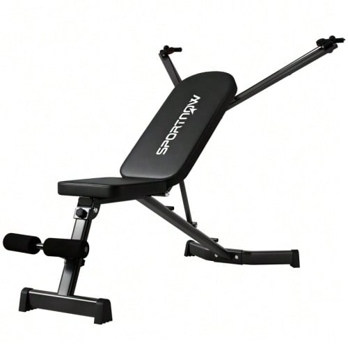 Foldable Weight Bench Training Bench With Leg Extension, 3-Level Backrest, 3 Resistance Levels, 300 Kg Load Capacity