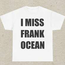 Graphic T-Shirt "I Miss " T-Shirt Streetwear Text Design R&B T-Shirt Designed For  Fans White  R&B Odd Future - 白色 - 查看 7