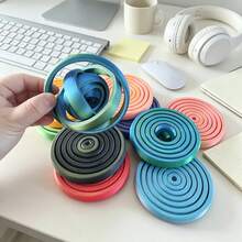 1個 7環魔力轉盤紓壓指環玩具,3D精巧輪身搭配色塊設計,旋轉順滑不卡頓,觸感柔軟細膩,耐磨耐變形的耐用材質,緩解焦慮與不安,輕巧便攜適合居家與旅行,優雅風格適合辦公室裝飾,情人節、聖誕節與生日的高吸引力紓壓禮物 - 彩色 - 查看 3