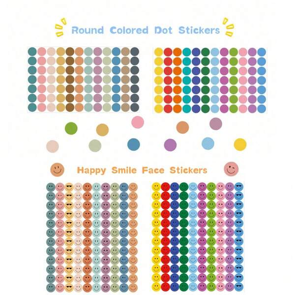 1 Pack 25/50pcs 0.75 Inch Multicolor Boho Style Polka Dot Stickers, Suitable For Student DIY Decoration Or Color Coding Labels, Applicable For Home/School, School Supplies Or Home Education Rewards, Classroom Teacher Practical Stickers Or Student DIY Polka Dot Stickers