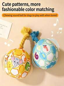 Durable Squeaky Dog Toy - Interactive Self-Play Chew Ball, Relieves Boredom And Releases Energy; Soft Plush Material, Suitable For Small Dogs (E.G., Teddy, Bichon); Perfect Pet Gift For Halloween, Christmas, Easter, Father's Day - Multicolor - View 11