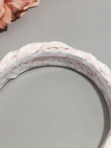 2pcs/Set Woven Multi-Strand Satin Printed And Mesh Thick Wide Band Decorative Headband For Women - Multicolor - View 5