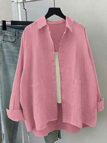 Women Blouses & Shirts - 西瓜粉 - 查看 1