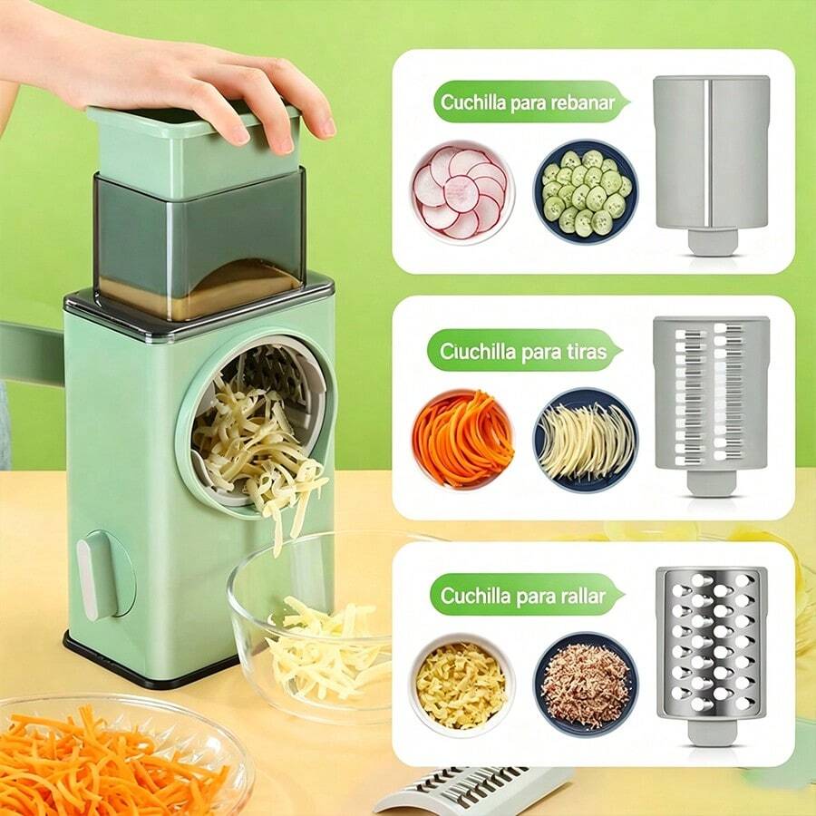 6-Piece Set: Multifunctional Vegetable Slicer | Quickly Cuts, Grates, And Slices | Easy To Use And Store | Essential Kitchen Tool