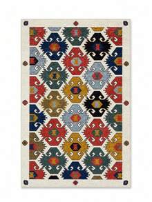 Vicenza Machine Washable Non-Slip Decorative Modern Vintage Kitchen Runner Hallway And Living Room Rug - Red Violet - View 2