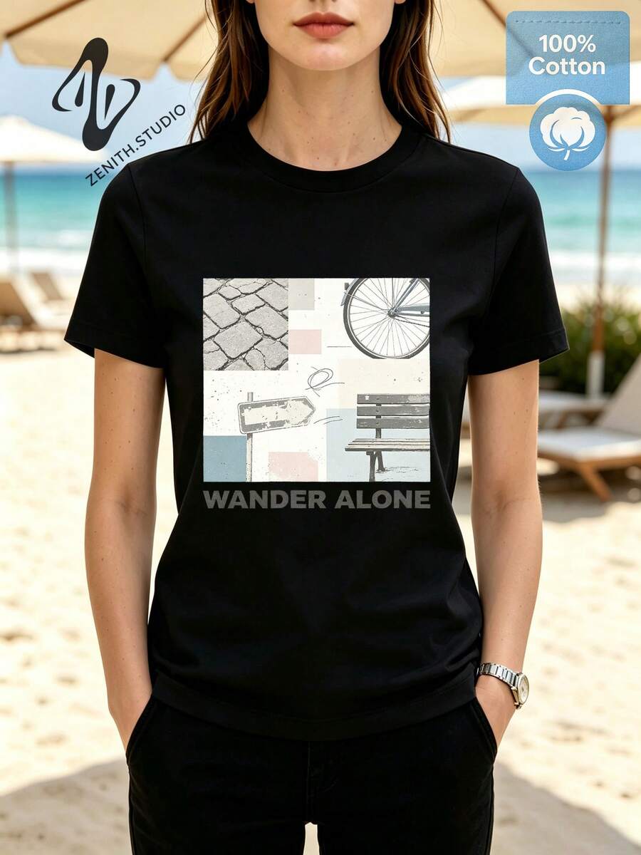Women T-Shirts - 黑色 - 查看 1
