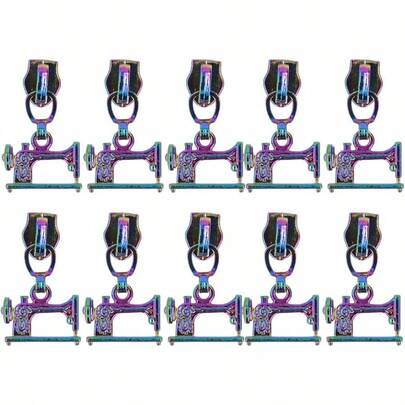 Zipper, 10 Pcs Zipper Pull Zinc Alloy Sewing Metal Zipper Pulls Crafts Handbags Luggage Zipper Luggages Purses Bags Bulk(#5)