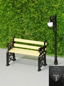Miniature Park Bench Model, Mini Garden Accessories, Mini Garden Scene Decor Elements, Exquisite Craftsmanship, Mini Home Decor, Gift Collection For Enthusiasts And Hobbyists, Christmas, Halloween - Multiple Styles - View 5