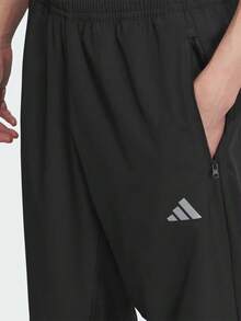 Adidas Celana Olahraga dan Kebugaran Pria GYM+ 3S PNT Woven Terbaru yang Bernapas - Hitam - View 6