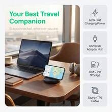 FCV 1pc Multi-USB Charging Adapter Cable Set, Includes Mirror, USB C To Lightning Adapter Box, USB A And Type C To Male Micro/Type C/Lightning Converter Set, Data Transfer, Card Slot Storage, Tray Ejector Pin, Phone Stand, Square/Round - Multicolor - View 7