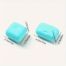 1 cái/2 cái hộp đựng xà phòng du lịch cầm tay có nắp, màu kẹo, hộp đựng xà phòng cho nhà bếp và phòng tắm - Xanh lá cây S+L - Xem 3