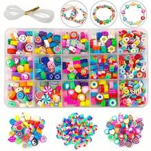 Set Manik-Manik Tanah Liat Buah 24 Buah, Berbagai Warna dan Bentuk Buah, Perlengkapan Lengkap untuk Membuat Perhiasan Kalung, Gelang, dan Anting, Aktivitas Merangkai Manik-Manik Buatan Tangan - MultiWarna - View 8