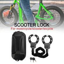 Motorcycle Bike Electric Scooter Lock With Key 60cm Chain Lock Anti Theft W/Bag - Black - View 3
