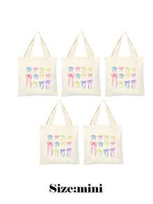 5/10pcs Mini/S/M/L Size Reusable Cute Rabbit Bow Heart Pattern Canvas Gift Bags Party Favor Bags Set, Birthday Party Kids Theme Party Gift Bags Baby Shower Back To School Graduation Party Theme Party Thanksgiving Christmas Anniversary Party Gift Packaging Bags Essential - View 46