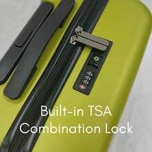 JLY ABS+PC Hard Shell Luggage, Single Suitcase Or 3-Piece Set, TSA Lock, 360° Spinner Wheels, Textured Finish, 17/20/24/28 Inch Options - Avacado Green - View 7