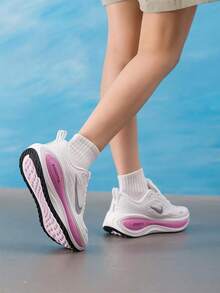 Jordan Women's Running Shoes W NIKE VOMERO PLUS 26 Summer Comfortable Outdoor Commute Sports Shoes HV8154-110 - White/Metallic Silver/Light Lilac - View 4