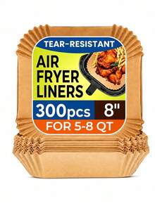 50/100/200 Square Disposable Non-Stick Air Fryer Parchment Liners Are Easy To Clean. Practical Kitchen Accessories Fit For Baking And Microwave Cooking, Available For Household, Hotel And Commercial Catering Use. - Multicolor - View 2