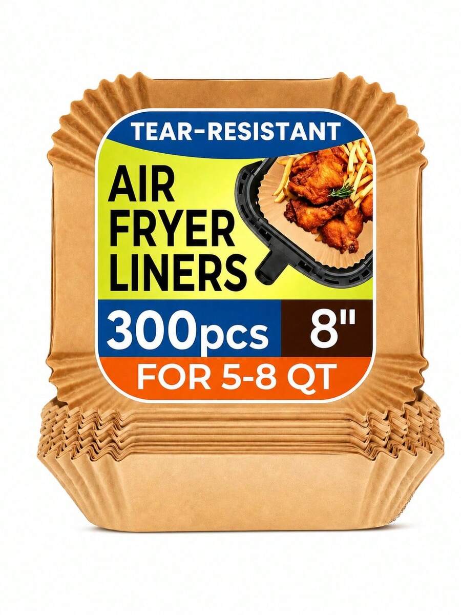 50/100/200 Square Disposable Non-Stick Air Fryer Parchment Liners Are Easy To Clean. Practical Kitchen Accessories Fit For Baking And Microwave Cooking, Available For Household, Hotel And Commercial Catering Use.