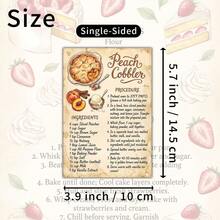 20pcs Vintage Printed Recipe Cards, 3.9*5.7 Inch Dessert Baking Illustrations & Steps, Single-Sided Vintage Cooking Reference Card Set, Suitable For Home Kitchen, Recipe Collection & Baking Gifts - Multicolor - View 3