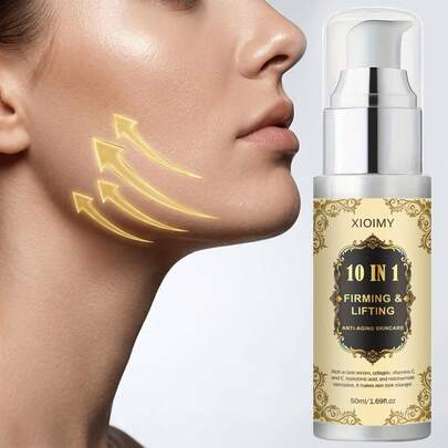 Xioimy Crema facial reafirmante con veneno de abeja de 50ml, que contiene veneno de abeja, colágeno, vitamina C&E, ácido hialurónico, nicotinamida y carnosina en uno, ayuda a mejorar la elasticidad y firmeza de la piel, haciendo que la piel sea talla grande suave y delicada, fórmula suave