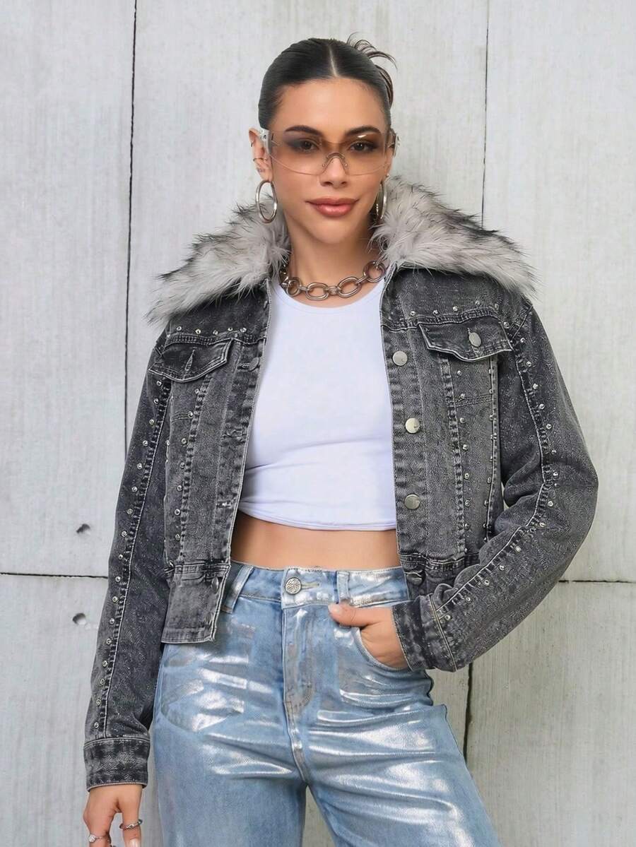 Women Jackets - Grey - View 1
