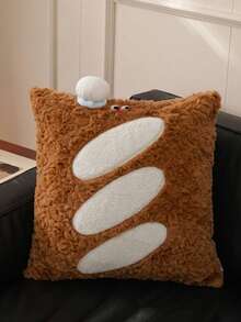 Realistic Baking Pastry Plush Pillow, Textured Curly Faux Fur Bread Surface, Detachable Cartoon Shrimp Decoration, Dual Color Dual Style Options, High Elasticity Fully Filled, Unique Kitchen Decor Fun Creative Gift - Multicolor - View 16