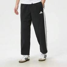 Adidas Men's ST 3ST WV PNT Woven Sport Casual Pants - Black and White - View 2