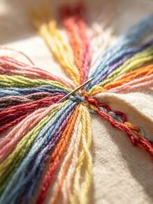 12 Skeins Embroidery Cross Stitch Thread 8 Meters 6-Ply Floss Home Sewing Craft Thread DMC Colors DIY Bracelet Making - Multicolor - View 5