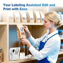 Marklife P50 White Inkless Label Maker, Mini Thermal Label Printer, Compatible With Home And Commercial Use, Suitable For Home Organization, Business, Barcode, QR Code, With 1 Roll 40x30mm (1.57x1.18in) Labels - P50 Milk Candy White + 1 Roll 40*30mm (1.57*1.18in) - View 4
