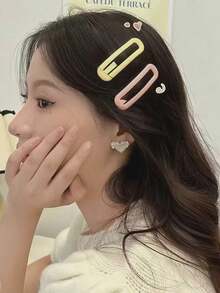 50/30/5pcs Jepit Rambut BB Acak Gradien Pink Menawan, Jepit Rambut Warna-warni, Aksesori Rambut Dasar Y2K - Cocok Untuk Wanita, Sehari-hari, Sekolah, Pesta, Olahraga - MultiWarna - View 5