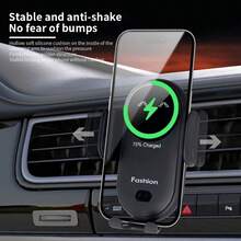 Car Air Vent Phone Navigation Mount, Suitable For New Year And Birthday Gifts, Electric Phone Holder With Touch Open/Close Function, Car Wireless Charger, No Camera Obstruction, 360° Rotation And Adjustable Angle, Supports Horizontal And Vertical Use - Compatible With Apple, And More, Car Wireless Charging Mount - S11 - View 9
