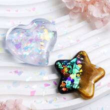 6 Toples Serpihan Selofan Aurora Berkilau, Fragmen Kertas Permen Holografik untuk Kerajinan Kuku Resin DIY - Putih - View 5