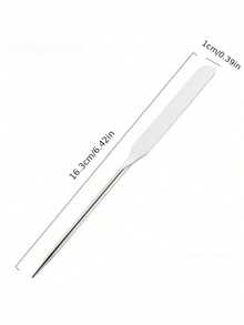 1pc Stainless Steel Foundation Mixing Stick, Dual-Ended Liquid Foundation Scraper, Makeup Light Therapy Gel Stirring Rod, Face Towel, Cotton Buds, Makeup Wipes - Silver - View 7