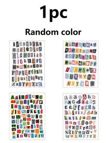 8/4/1pc Vintage Magazine Letter Stickers, Ransom Letter Scrapbook Sticker Set, Decorative Planner Letter Stickers, Suitable For Scrapbooking, Junk Journal, DIY Crafts, Laptop, Water Bottle And Planner Decoration, Back To School, New Year, Graduation Gift - Multicolor - View 12