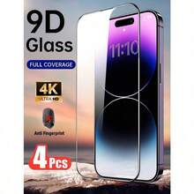 4pcs Screen Protector, Anti-Scratch Tempered Glass Film, Compatible With IPhone 6/7/8/XR/X/XS/11/12/13/14/15/16/17/Pro/Pro Max/Max/Plus/Mini/Air - Clear - View 10