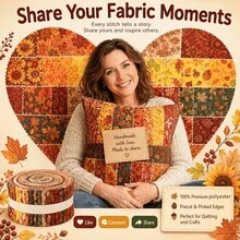 20 Colors - 100% Polyester Fabric Pre-Cut Strips, For Quilting, Handcrafts And Sewing, 40 Pieces 6.5cm X 50cm Set, Suitable For Carpets, Quilts, DIY Crafts And Home Decor - Autumn Art - Variant - View 7