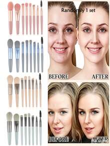1PC U-Shaped Nose Contour Makeup Brush - Dual-Head Design, Combines Eyeshadow And Nose Shadow Functions, Ergonomic U-Shaped Handle, Soft Bristles, Precisely Defines Nose Contour - Multicolor - View 11