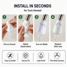 SOKANY Faucet Filter Cotton, Kitchen And Bathroom Universal Water Purification Filter Cotton Non-Woven Fabric High-Density Filter Filter To Filter Rust, Sediment And Impurities, Easy To Install, Home Cleaning, Value-For-Money Installation - Filter Cotton - View 10