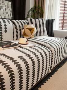 1pc 3D Full Coverage Bohemian Style Jacquard Sofa Cover, Elastic Jacquard Sofa Cover, Protects Sofa From Cat Scratch Damage, Suitable For All Seasons, Holiday Decoration Dedicated High Elasticity Full Coverage Sofa Cover, Suitable For Living Room, Bedroom, Dining Room, Outdoor, 1/2/3/4 Seater Sofa - Multicolor - View 9