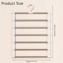 Multi-Layer Foldable Pants Rack, Space-Saving Universal Closet Pants Rack, Suitable For Skirts, Scarves, Towels, Bed Sheets, Ties And Belts - Multicolor - View 5