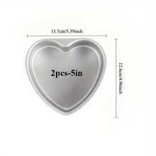 2/3pcs 3/4/5/6/8/10 Inch Heart-Shaped Aluminum Cake Molds, Anodized, Suitable For Chiffon Cake, Pudding, Ideal For Valentine's Day Baking, Fixed Bottom, Party Use, Kitchen Baking Tools - Silver - View 16