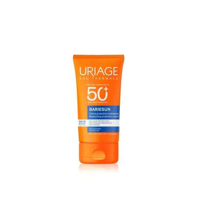 Uriage كريم حماية مرطب يورياج بارييسن SPF50+ 50 مل - حماية عالية من الشمس، حماية من الأشعة فوق البنفسجية A، حماية من الأشعة فوق البنفسجية B، مرطب، قوام سائل، مقاوم للماء، امتصاص سريع، متوافق مع البشرة مؤكد من قبل أطباء الجلد
