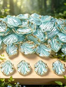 50/100/200pcs 20mm White Shell-Shaped Acrylic Beads, Cream Petal Bead Caps, Suitable For DIY Crafts, Jewelry Making And Phone Case Decoration - Multicolor - View 28