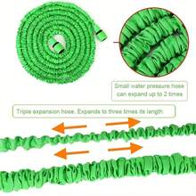 Expandable Garden Hose With Multi-Function Spray Gun - Durable Soft PE Coil Hose, Suitable For Car Washing, Lawn Watering, Pet Bathing, Etc. - Includes Adjustable Nozzle - All-Season Use - Gardening Watering Tool - Flexible Hose Design - Sturdy Connector - Triple-expansion Water Hose - View 7