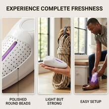 SOKANY Sèche-chaussures, Chauffage rapide des chaussures. Chauffage rapide en 15s, Chaussures chaudes en hiver/Déshumidification en saison pluvieuse, Air chaud environnant à 360°, Matériau ignifuge pour les chaussures, Essentiel pour les voyages et la maison. - Blanc - Voir 8