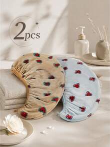 1/2/3pcsMicrofiber Hair Drying Towel Wrap, Super Absorbent Quick Dry Hair Turban Cap For Women, Anti-Frizz Bath Accessory,Soft Coral Fleece Hair Towel Wrap, Ultra Absorbent Quick Drying Shower Cap Hat For Long And Thick Hai - Multicolor - View 11